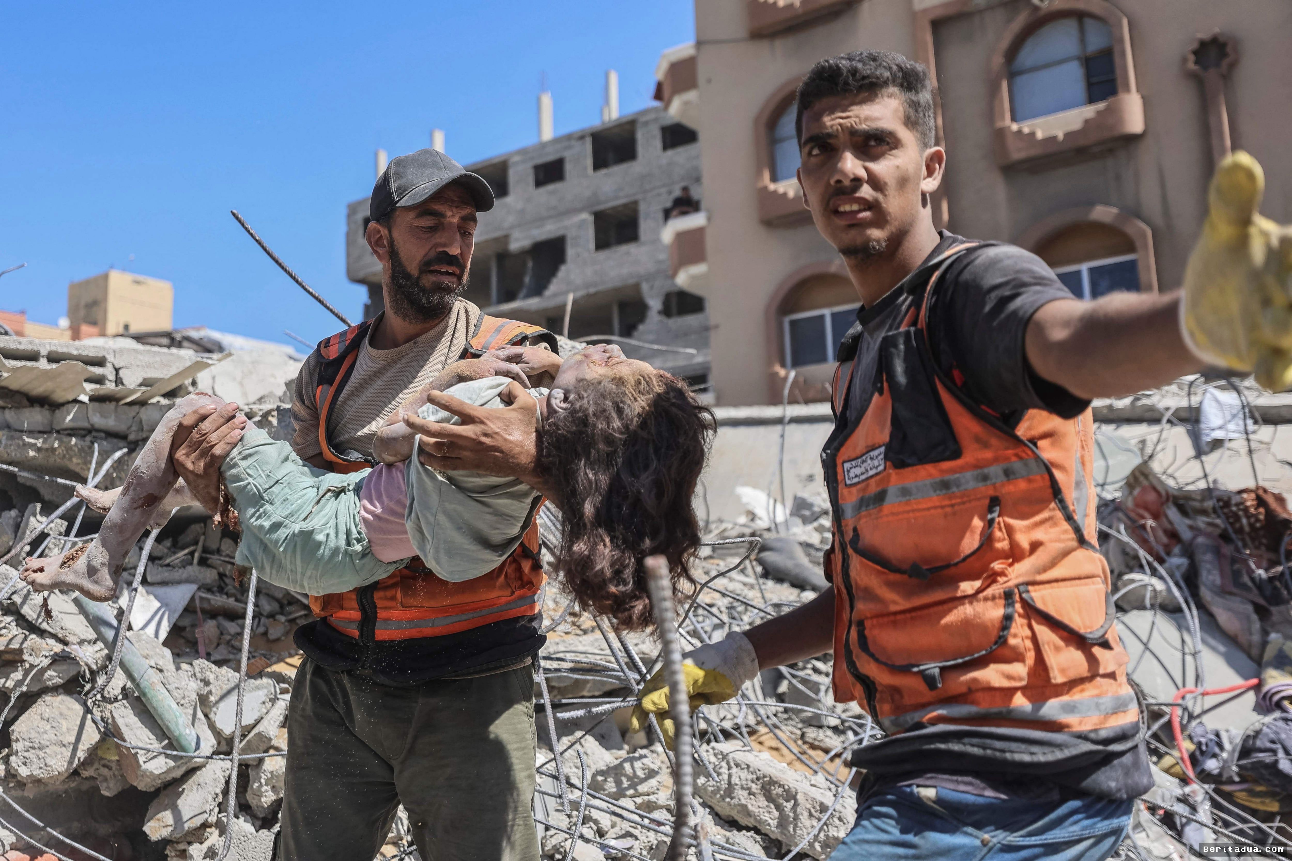Gedung Bertingkat di Gaza Runtuh, Sedikitnya 20 Warga Tewas