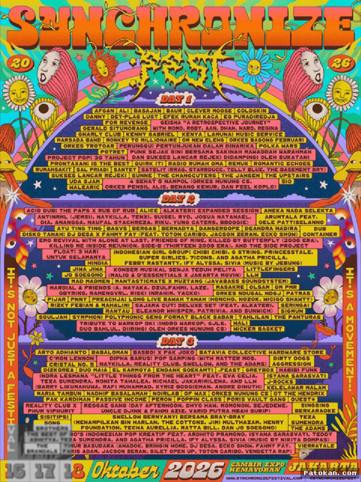 JAKARTA — Synchronize Fest 2026 Resmi Umumkan Deretan Penampil Utama