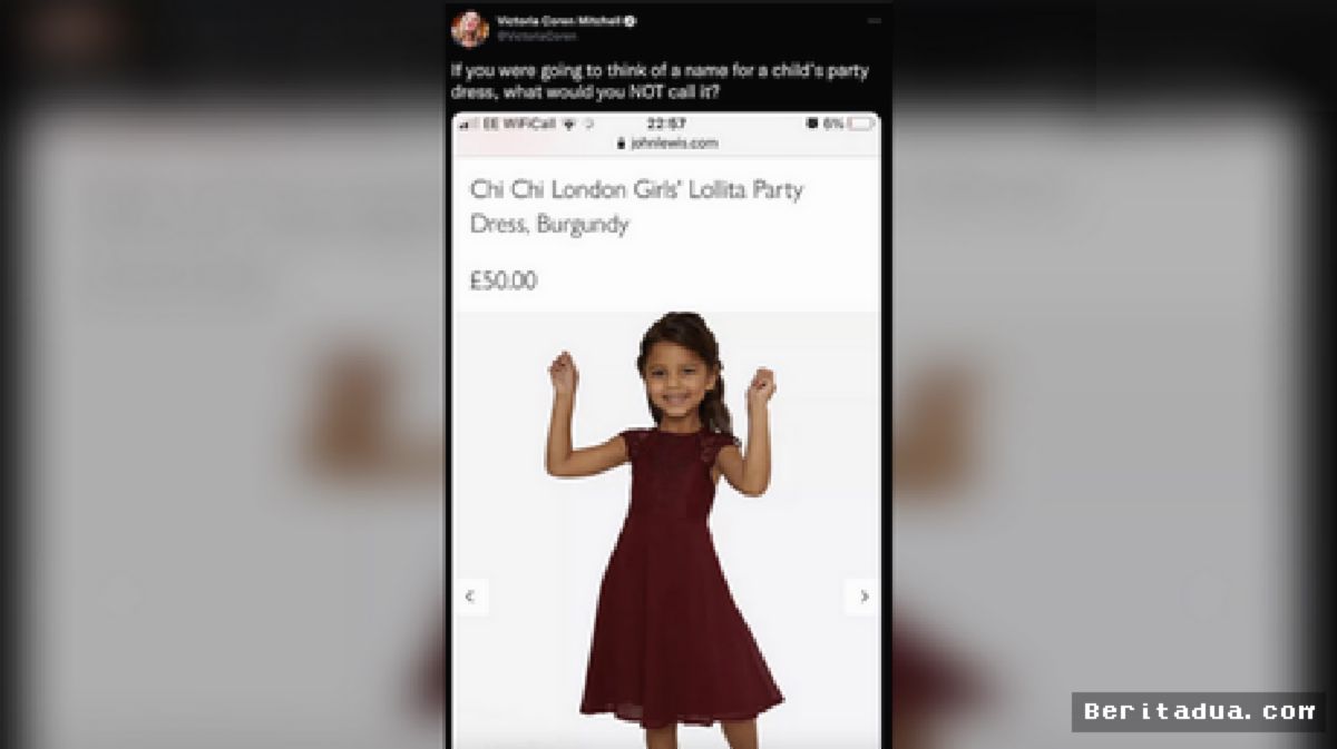 INGGRIS — John Lewis Tarik Gaun Anak Akibat Kontroversi Nama Lolita