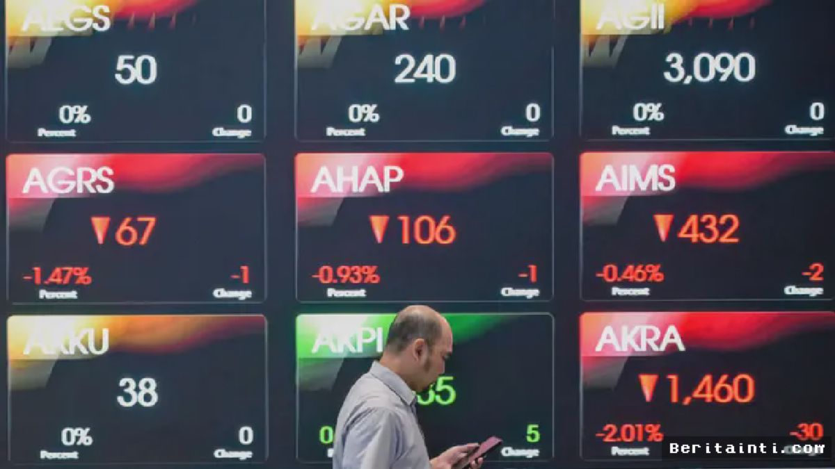 IHSG Ditutup Melemah ke Level 6.734 pada Penutupan Sesi Pertama