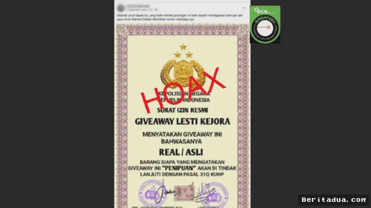 JAKARTA — Nama Lesti Kejora Dicatut Dalam Modus Penipuan Giveaway Facebook