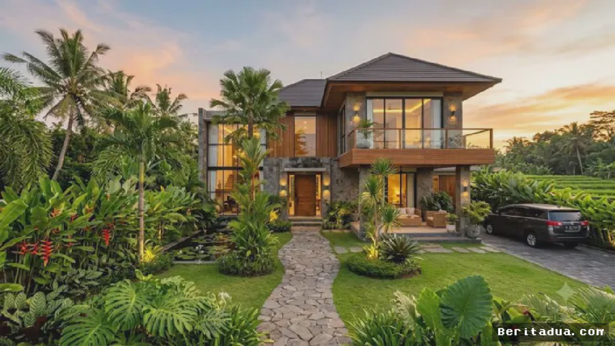 Tren Fasad Resort Tropis Kuasai Desain Rumah Mewah 2025