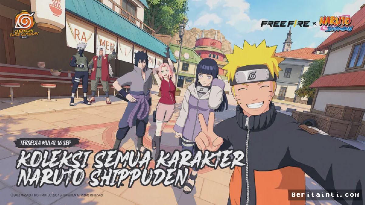 Free Fire Rilis Kolaborasi Naruto Shippuden Bab Serangan Ekor Sembilan
