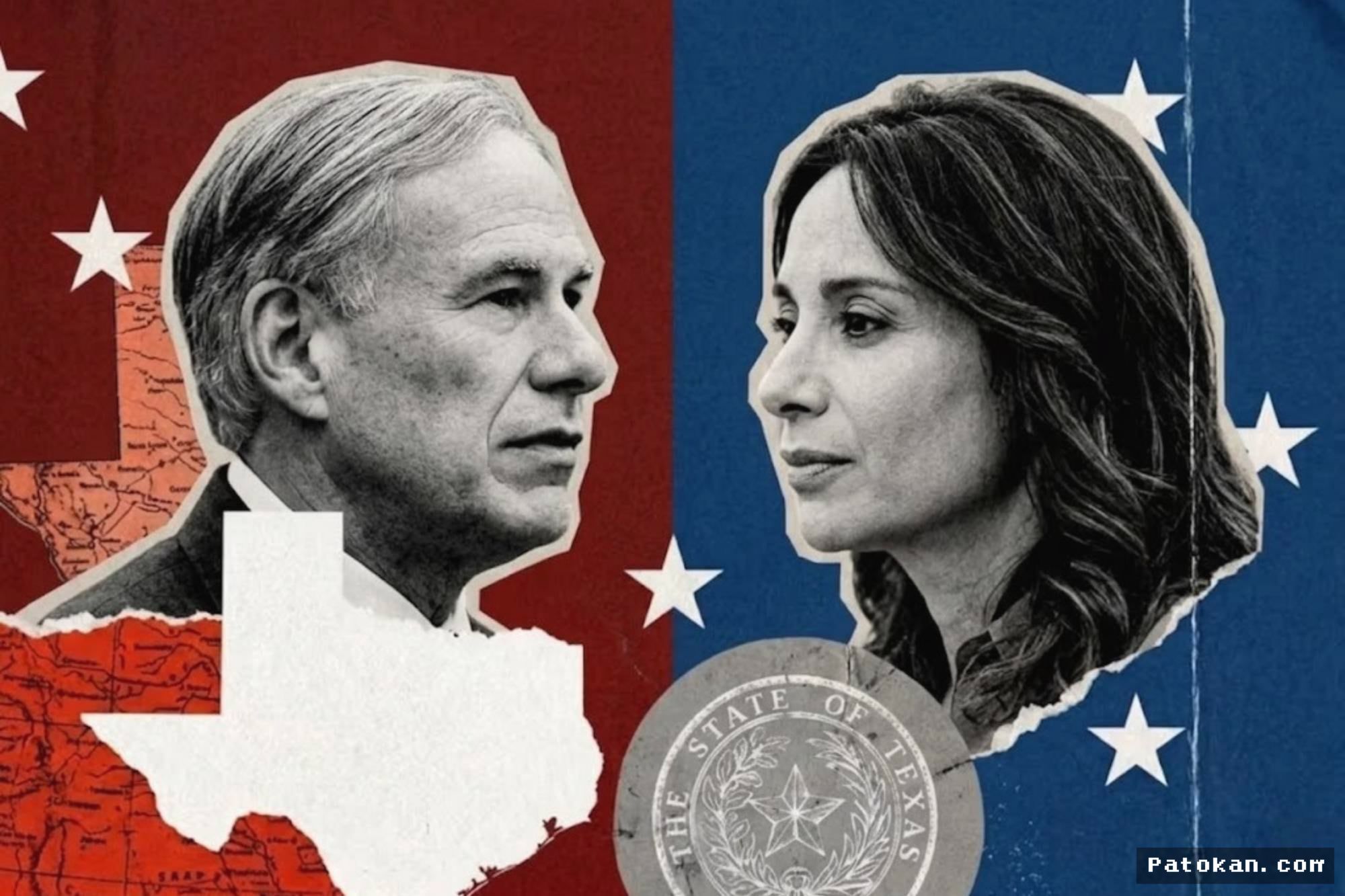 TEXAS — Greg Abbott dan Gina Hinojosa Imbang dalam Survei Terbaru