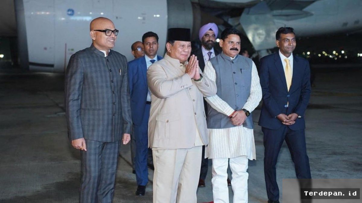 Prabowo Tiba di New Delhi Hadiri KTT ke-18 BRICS
