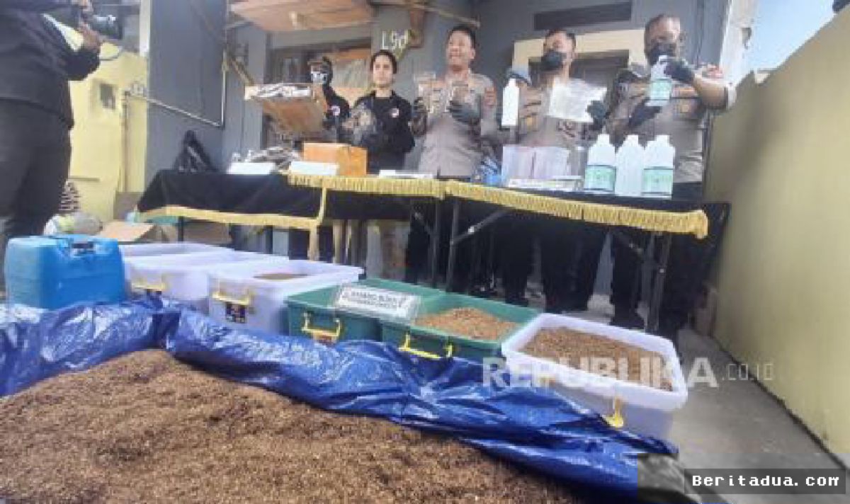 Polisi Gerebek Pabrik Sinte Rp15 Miliar di Bandung Barat