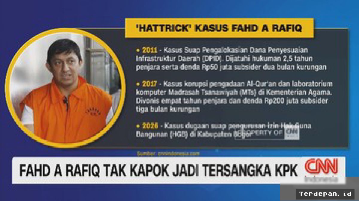 KPK Kembali Tetapkan Fahd A Rafiq Tersangka Suap HGB Bogor