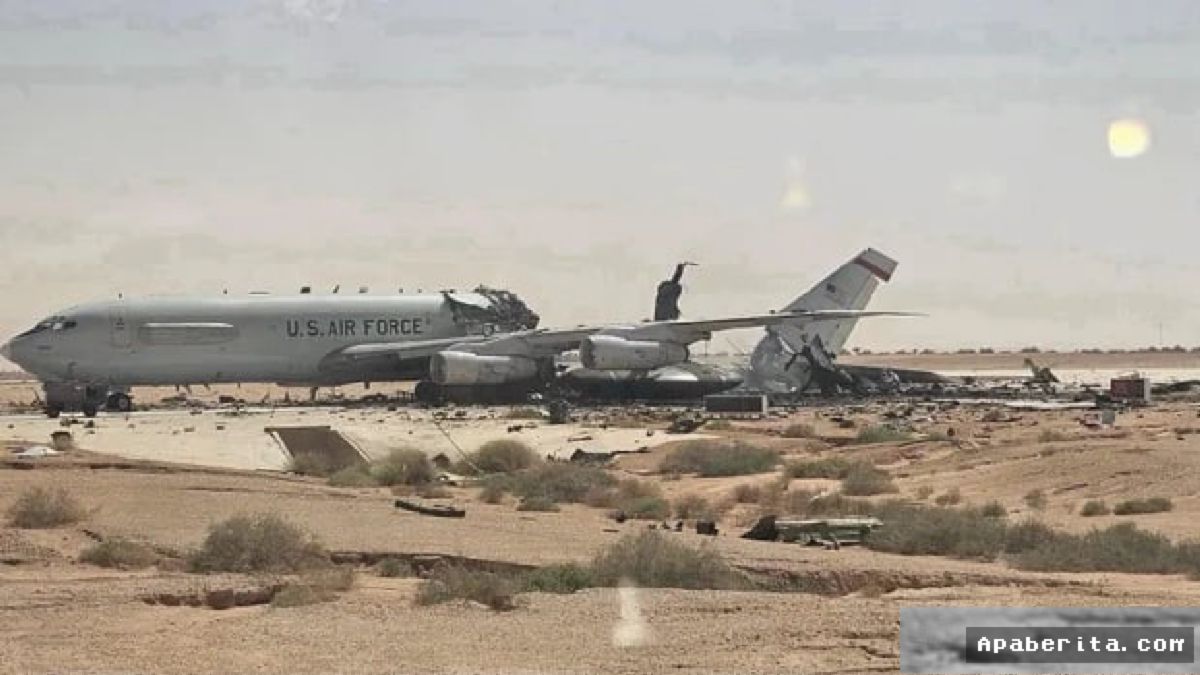 TIMUR TENGAH — Foto Ungkap Kehancuran Pangkalan Militer AS Pascaserangan Iran