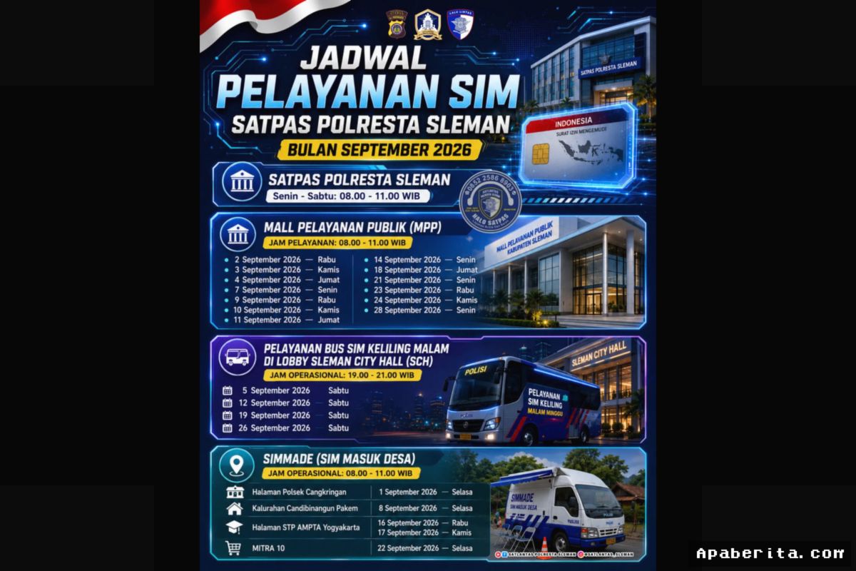 Polresta Sleman Gelar Layanan SIM Keliling di MPP dan Satpas