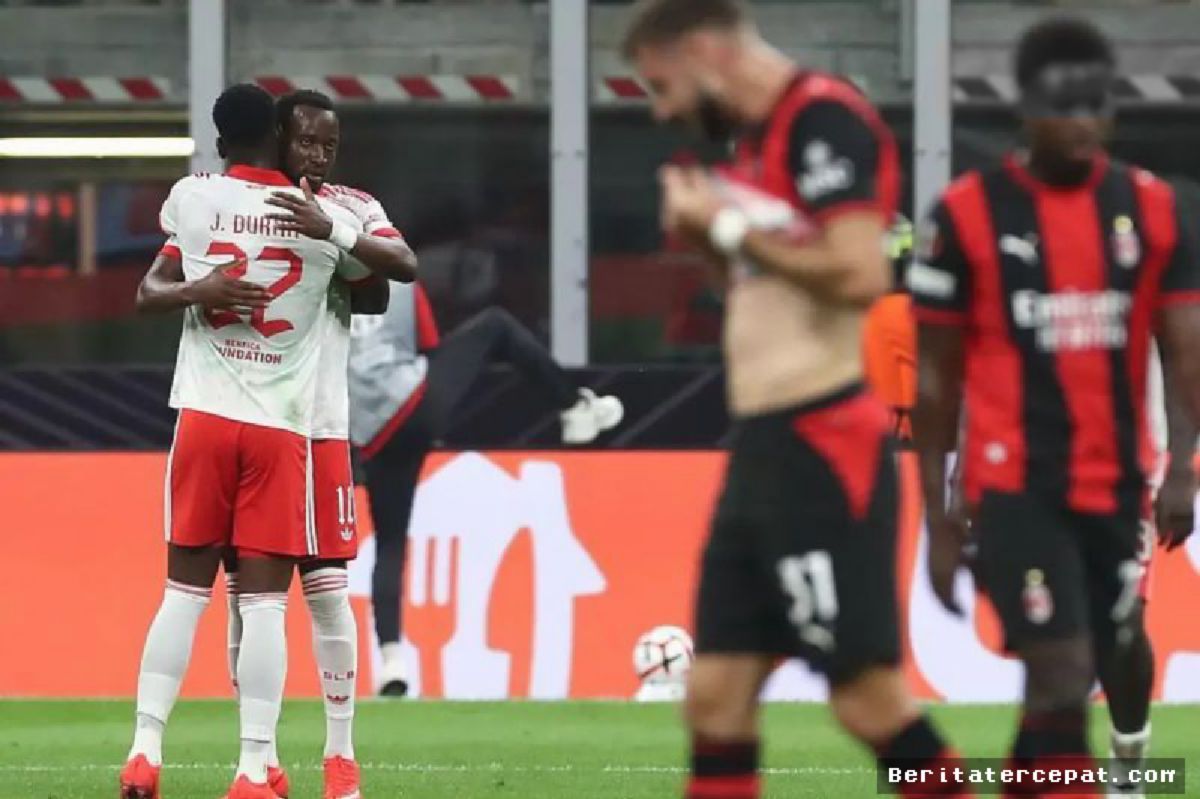 AC Milan Tumbang 0-2 dari Benfica di Kandang Sendiri