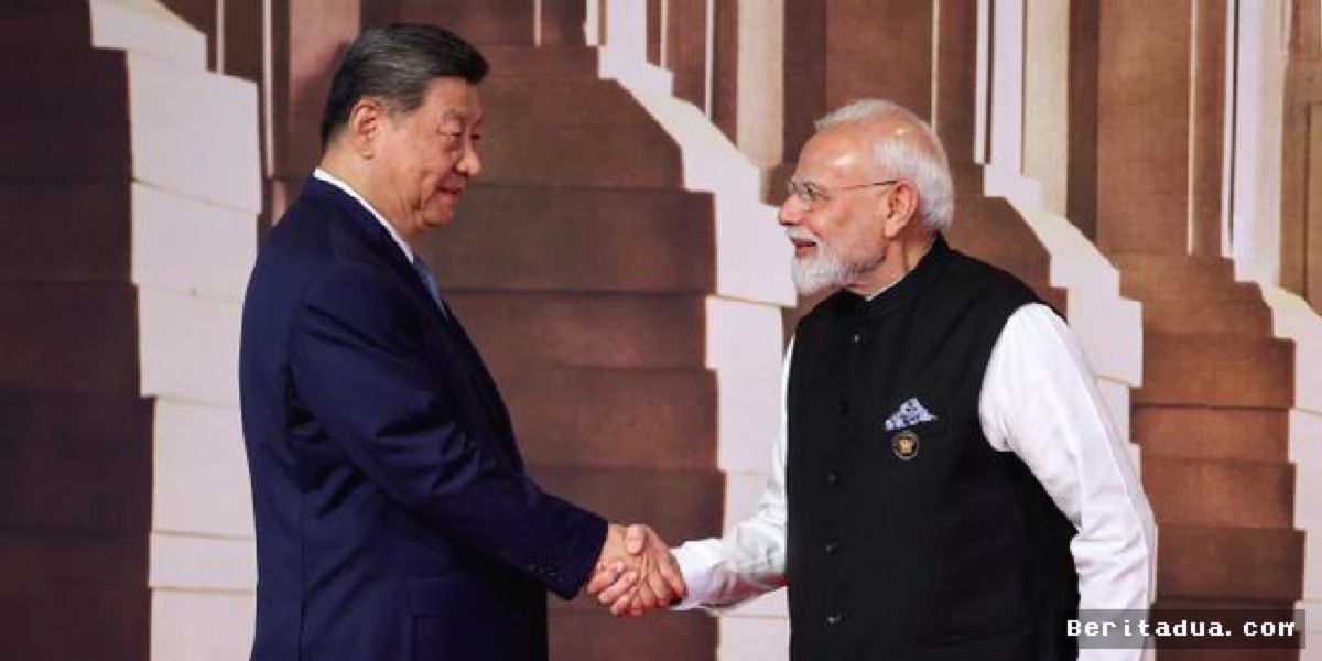 NEW DELHI — Xi Jinping Temui Modi Pascapembekuan Hubungan Diplomatik
