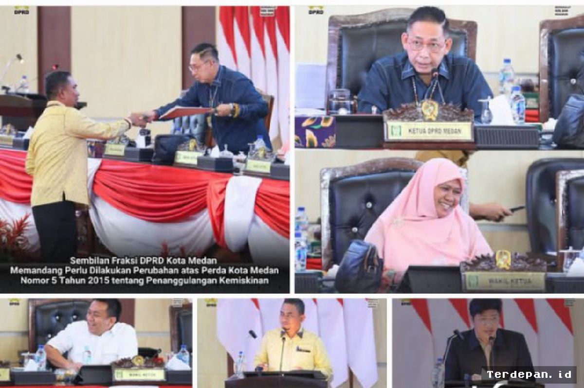 MEDAN — Seluruh Fraksi DPRD Setujui Revisi Perda Penanggulangan Kemiskinan