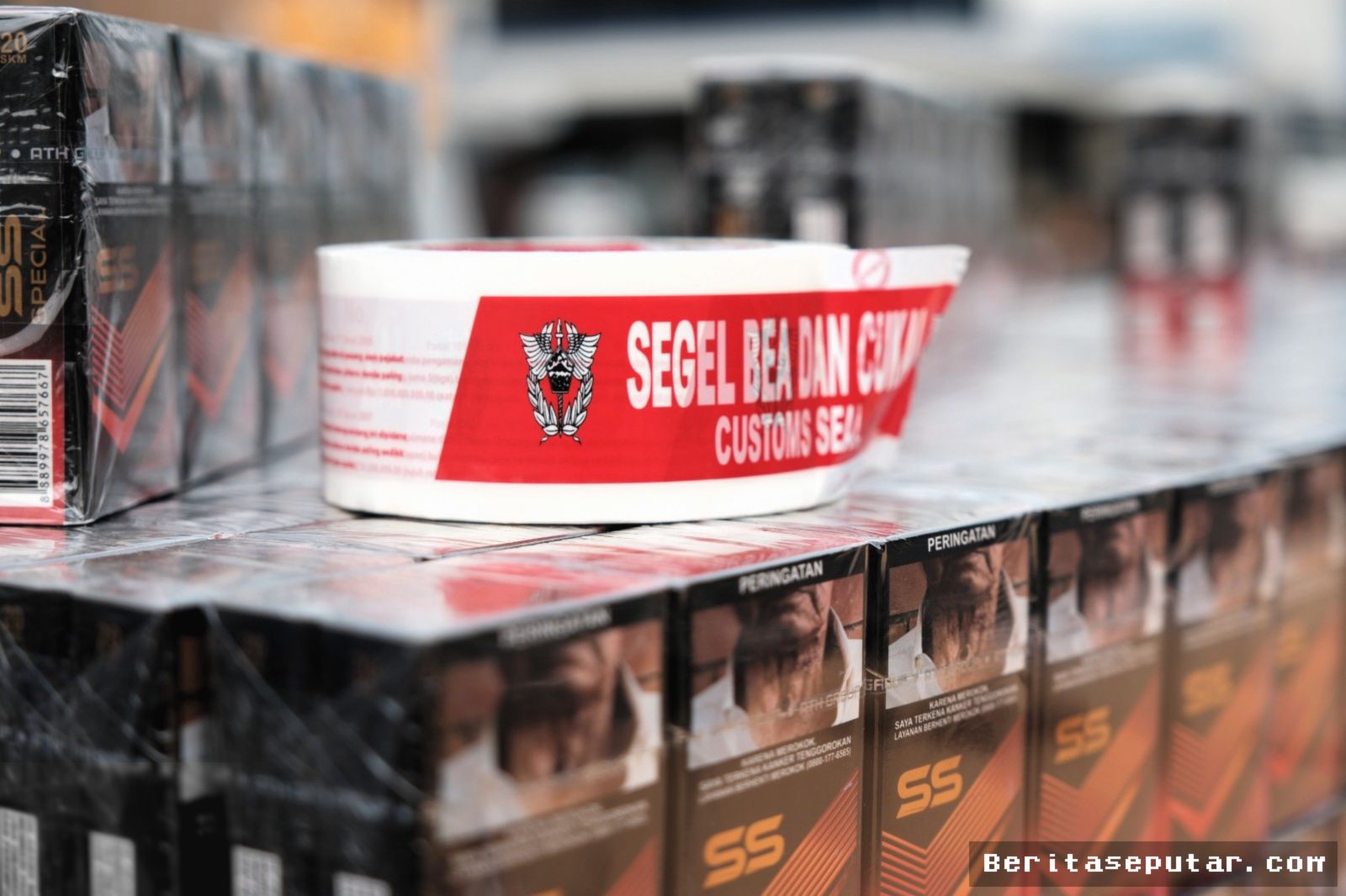 Bea Cukai Pematangsiantar Sita 448.300 Batang Rokok Ilegal di Simalungun
