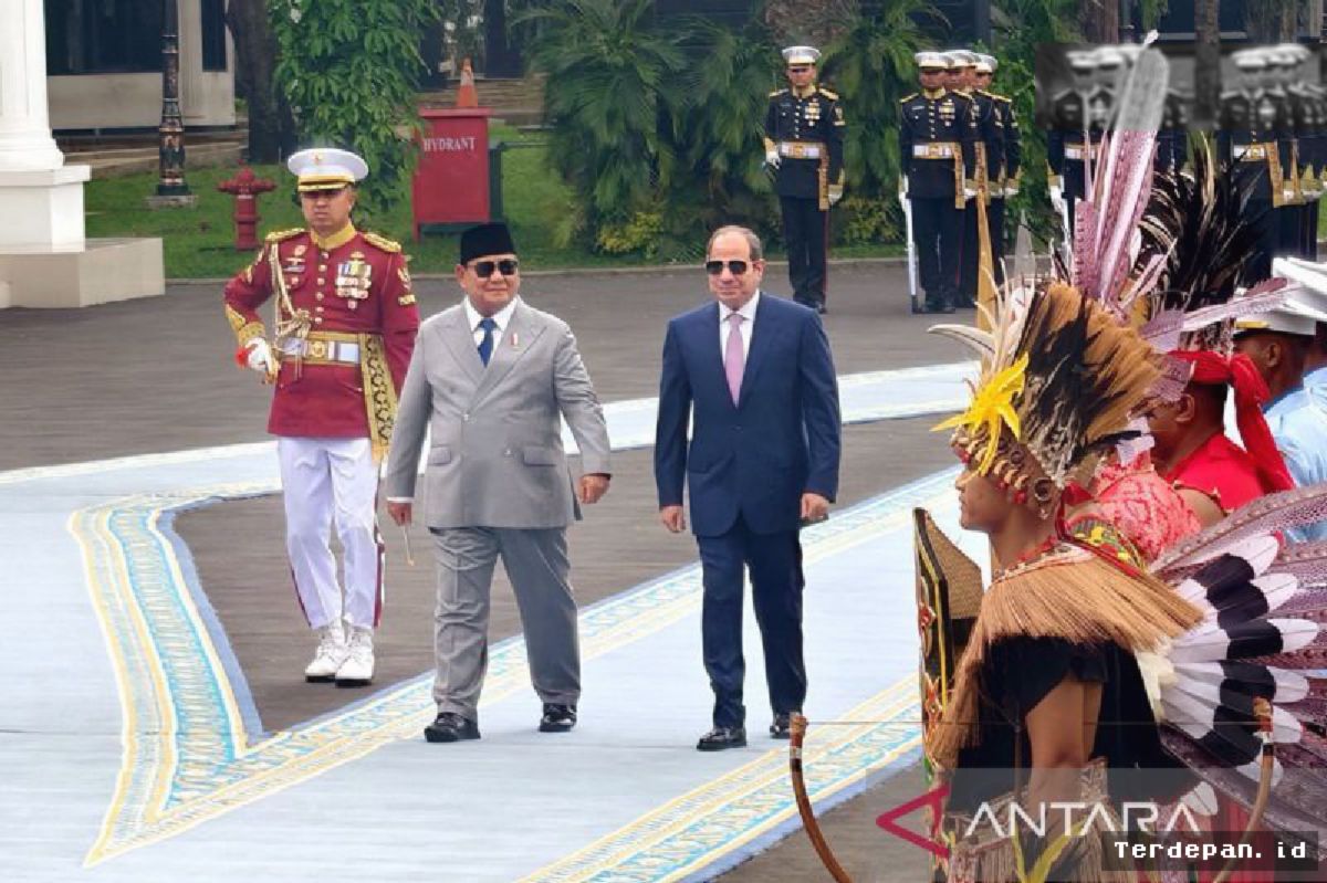 Prabowo Terima Presiden Mesir el-Sisi di Istana Merdeka Jakarta