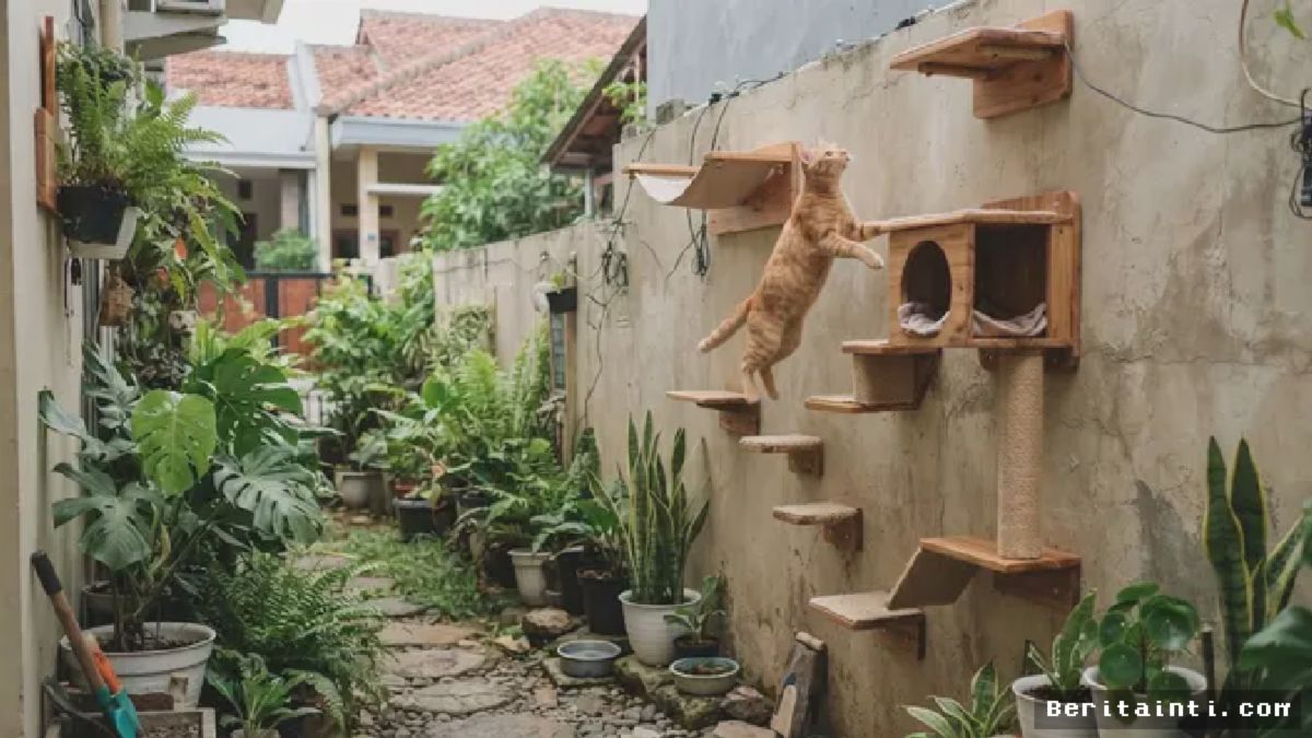 Membuat Sudut Bermain Kucing di Pekarangan Rumah Sempit Tetap Nyaman
