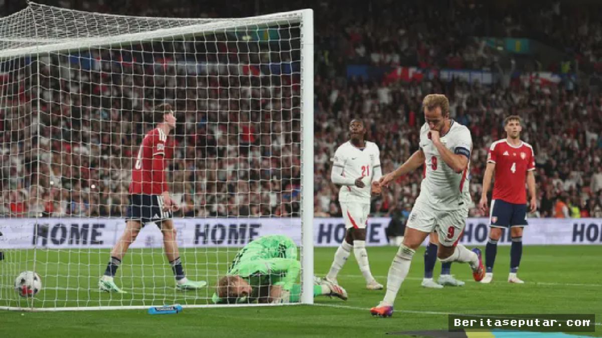 Harry Kane Cetak Gol Kepala untuk Inggris Lawan Ceska