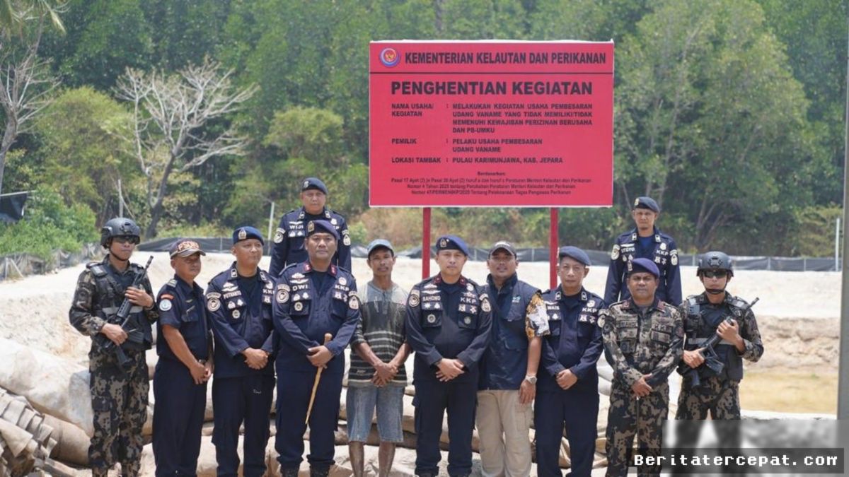 KKP Segel Tambak Udang Ilegal di Karimunjawa Karimunjawa
