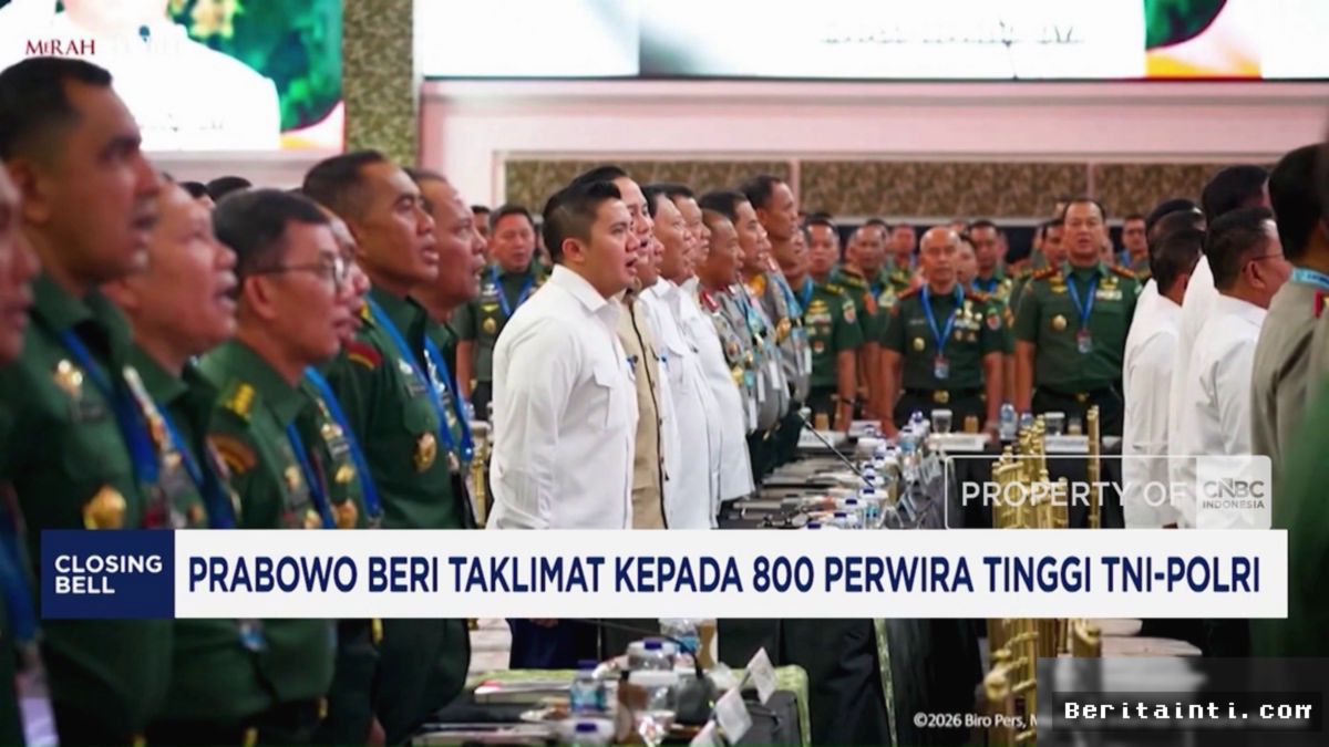 Prabowo Beri Taklimat ke 800 Perwira Tinggi TNI-Polri
