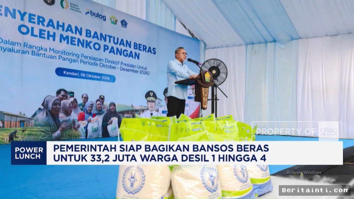 Pemerintah Siap Bagikan Bansos Beras ke 33,2 Juta Warga