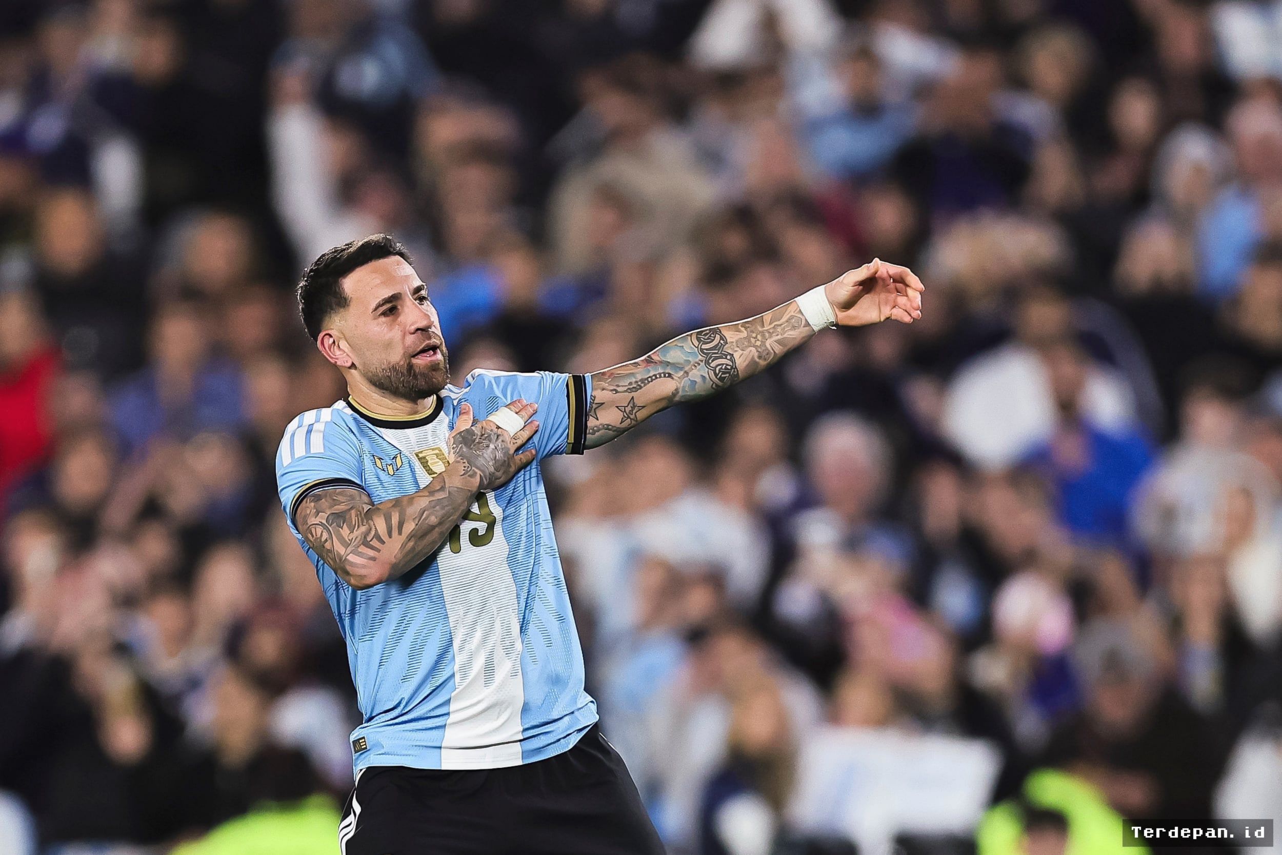 Otamendi Cetak Gol Terakhir sebelum Tinggalkan Timnas Argentina