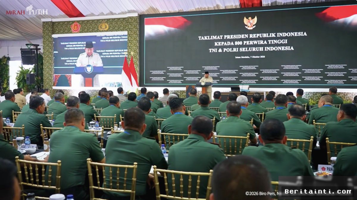 Prabowo Kumpulkan 800 Petinggi TNI-Polri di Istana