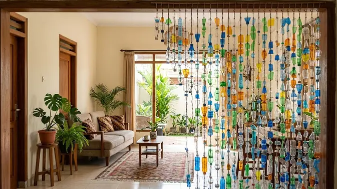 6 Ide Tirai Estetik dari Botol Plastik Bekas, Auto Bikin Kamar Aesthetic