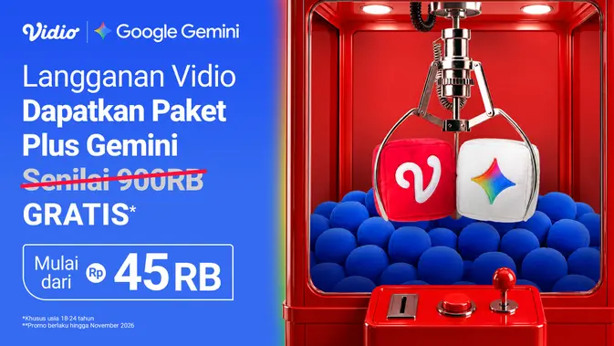 Langganan Vidio Sekarang Bonus Akses Google Gemini, Auto Cuan!