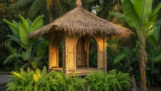 Desain Saung Bambu Sederhana yang Lagi Viral di Kalangan Gen-Z