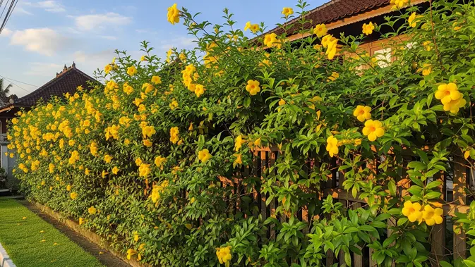 Pagar Lo Bisa Lebih Adem dari Tembok? Coba Tanam Alamanda Rambat Aja!