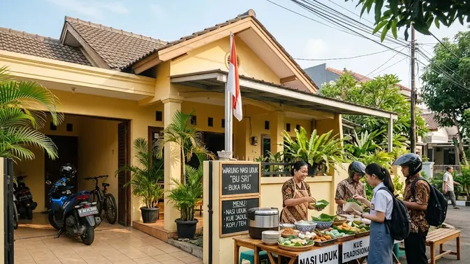 Ide Cuan Warung Sarapan Depan Rumah Tanpa Korbankan Garasi