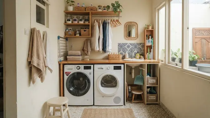 Laundry Sempit Jadi Estetik: Trik Anti Renovasi Buat Ruang Cuci Impian