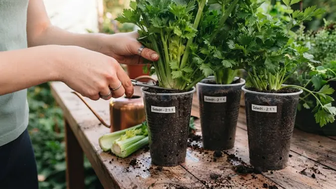 Plot Twist Cup Plastik Bisa Jadi Kebun Seledri, Begini Caranya!