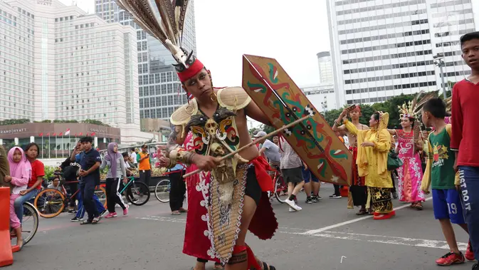 CFD Jakarta Disulap Jadi Panggung Budaya, Tarian Tabalong Bikin Salfok!