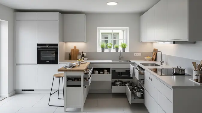Ide Dapur Minimalis 3x2: Sempit Tapi Punya Banyak Storage