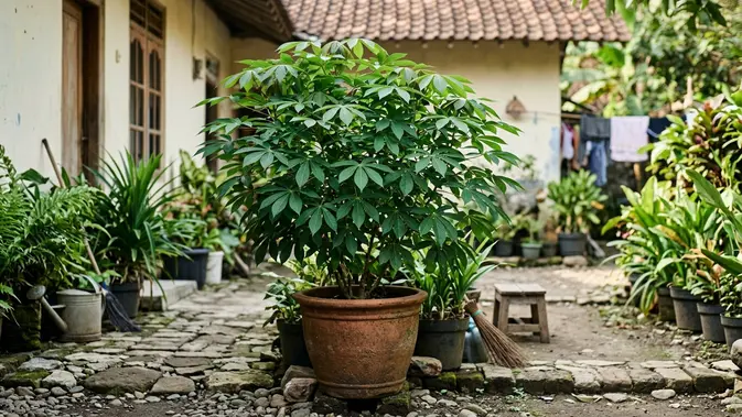 Cara Tanam Daun Singkong di Pot, Auto Subur Modal Stek Doang