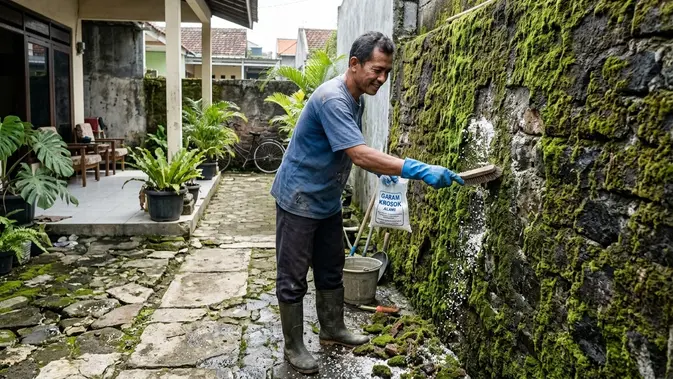 Dinding Lumut Licin? Garam Krosok Auto Bikin Kinclong Bestie