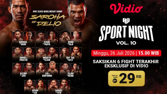 Fight Card HW Sport Night Vol. 10 Siap Guncang Vidio, Gas Nonton!