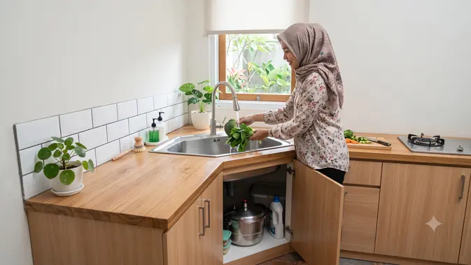 Area Cuci Piring Dapur Type 36, Kecil Tapi Tetap Aesthetic