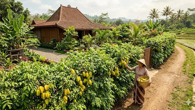 Pohon Buah Jadi Pagar Hidup Sekaligus Sumber Panen Menggiurkan