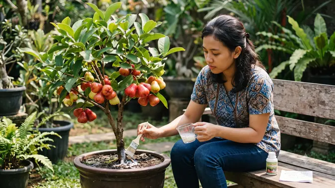 Rahasia Jambu Air Mini Berbuah Lebat di Pot