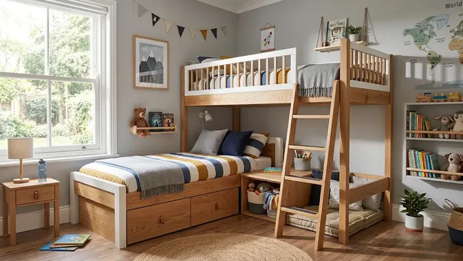 Ranjang Tingkat Fungsional dan Estetik: Inspirasi Desain buat Kamar Lo