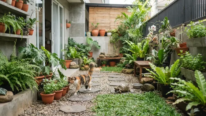 Taman Rumah Ramah Anabul, Nggak Bikin Ruang Gerak Sesak