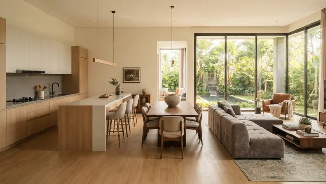 Dapur Nyatu Ruang Tamu, Rumah Auto Kekinian!