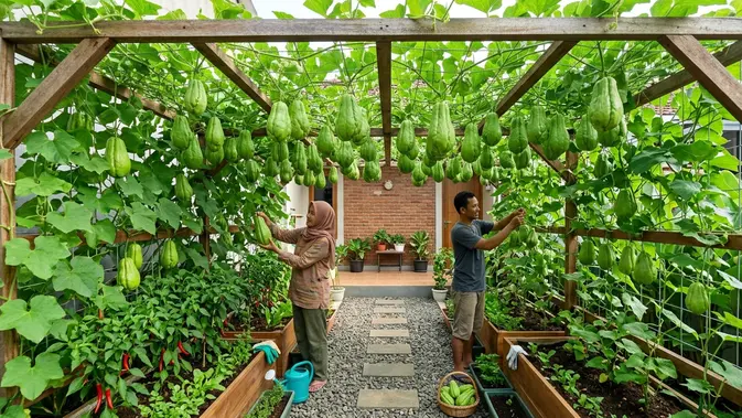Labu Siam Gantung: Solusi Gen Z Bertani di Lahan Sempit