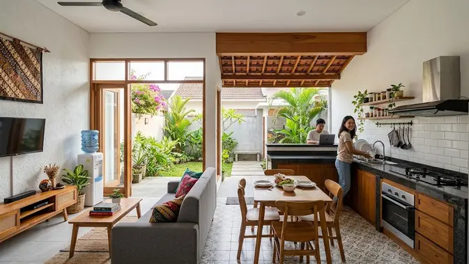 Rumah Tipe 36 Bisa Kece Banget Pakai Konsep Dapur Terbuka