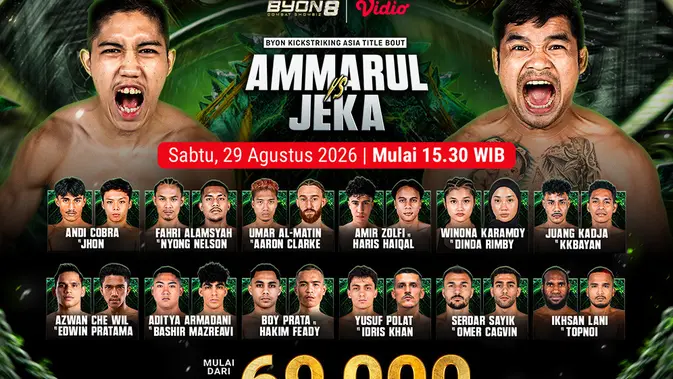 Jadwal Byon Combat Showbiz 8: Saksikan Laga Seru Hanya di Vidio