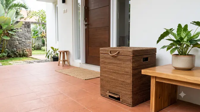 Desain Cerdas: Tempat Sampah Tersembunyi yang Mempercantik Teras Depan