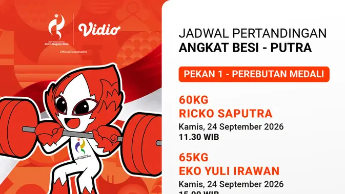 Gym Rats Merapat, Ini Jadwal Angkat Besi Putra Asian Games 2026!