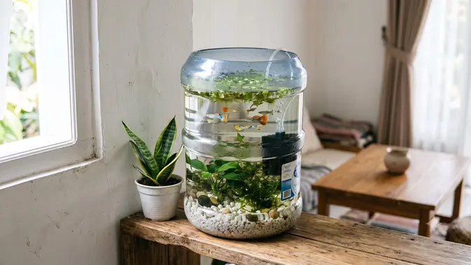 Bikin Kolam Mini dari Galon Bekas buat Ikan Guppy? Gas aja!