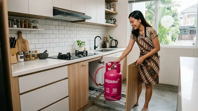 Desain Dapur Mungil Kekinian: Rak Gas Tarik Jadi Solusi Cerdas